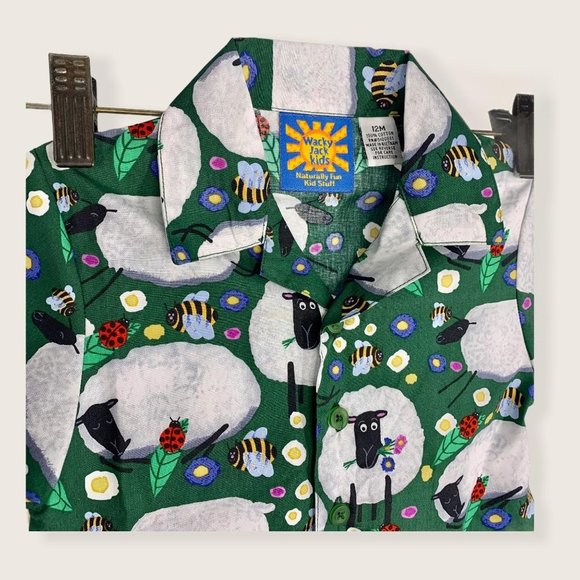 Wacky Jack Kids Sheep Button Up Shirt - Picture 3 of 7